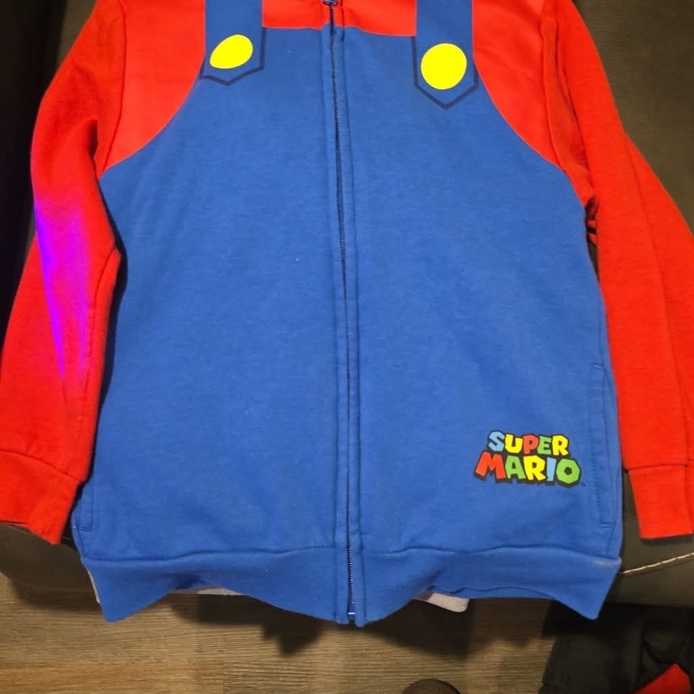 Super Mario Red and Blue Hoodie
